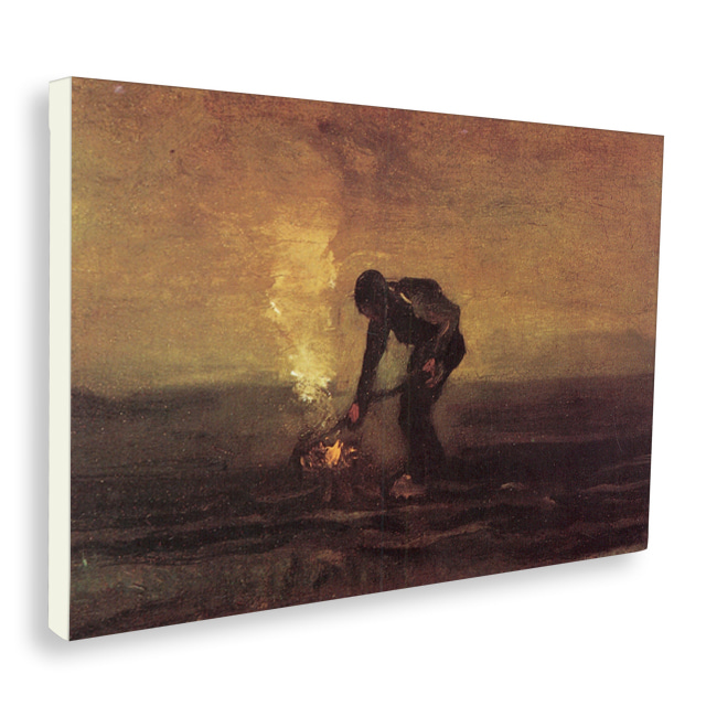 빈센트 반 고흐 1883 잡초를 태우는 농부 세계명화 캔버스 인테리어 액자